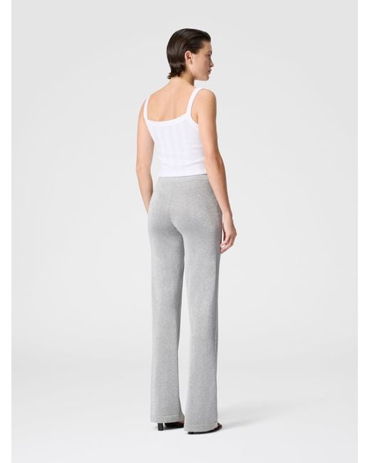 Missoni Gray Lamé Fabric Flare Trousers