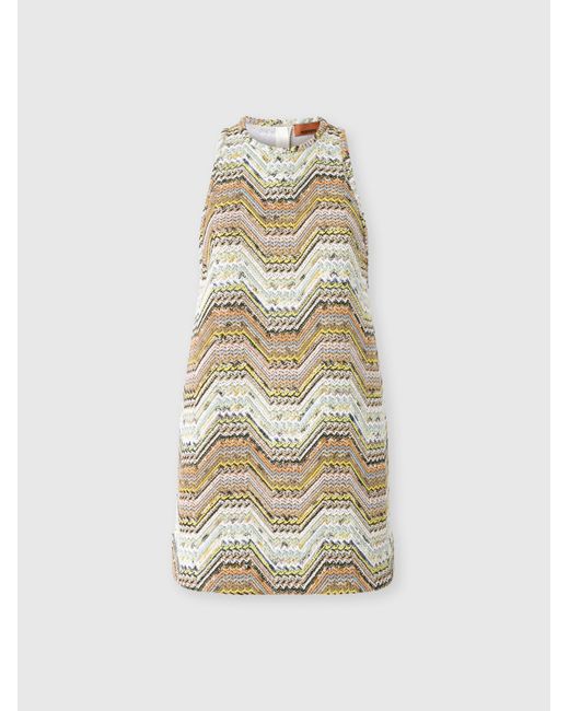Missoni White Sleeveless Mini Dress