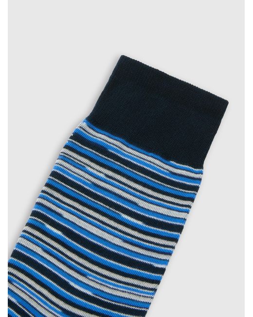 Missoni Blue Mid-Length Cotton-Blend Socks for men