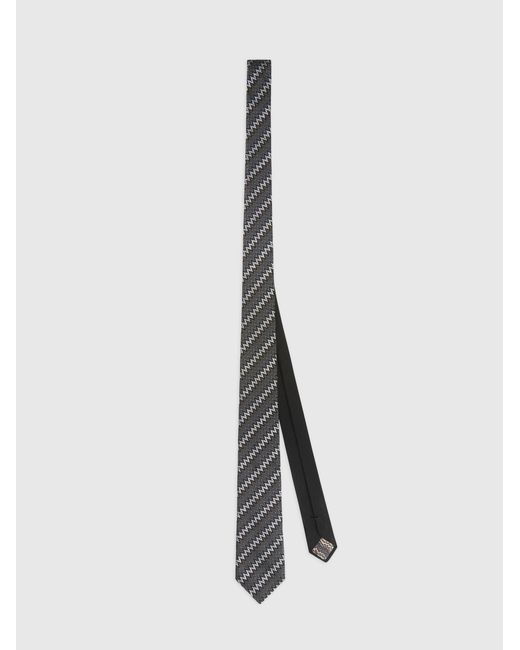 Missoni White Lamé Silk Tie for men