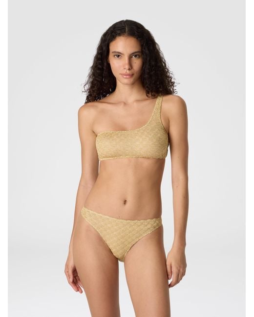 Missoni White One-Shoulder Bikini