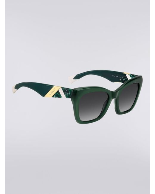 Missoni Gray Rectangular Acetate Sunglasses