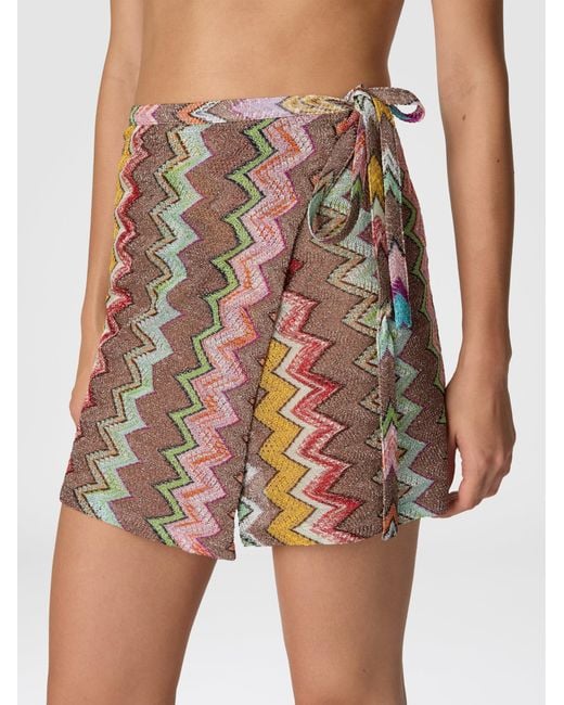 Missoni White Mini Pareo Skirt