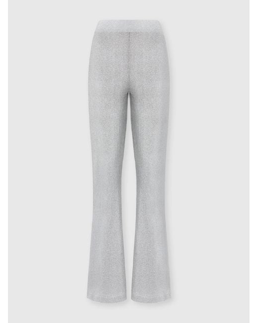 Missoni Gray Lamé Fabric Flare Trousers