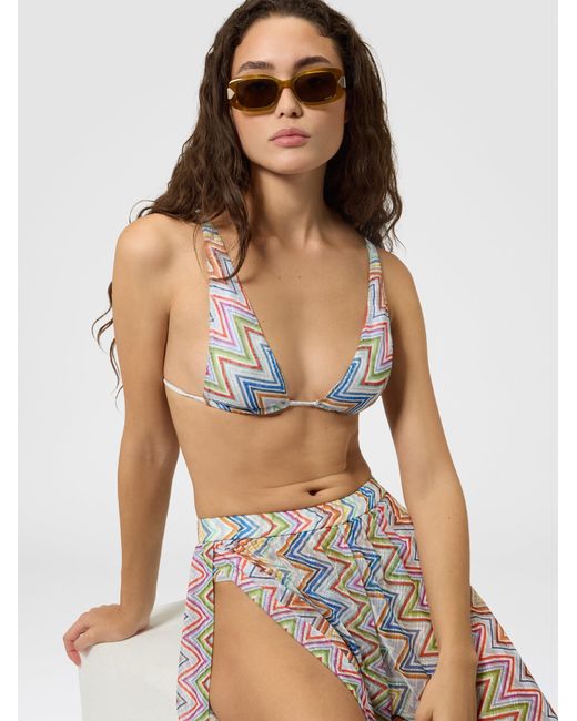 Missoni White Zig Zag Printed Fabric Cover-Up Trousers