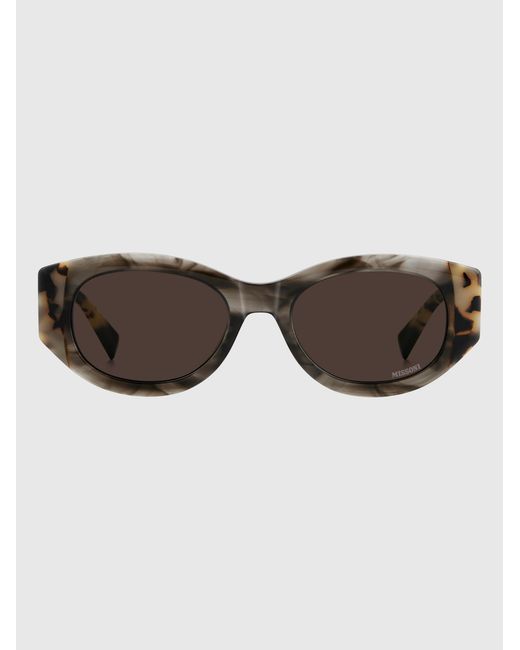 Missoni Brown Seasonal Squared Oval Sunglasses