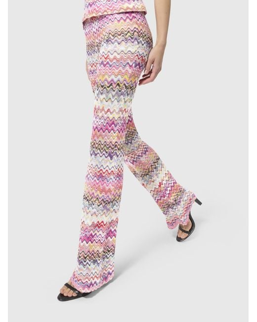 Missoni Pink Straight-Leg Trousers