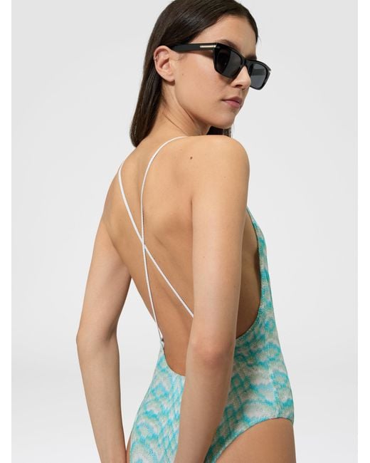 Missoni Blue One-Piece Swimsuit