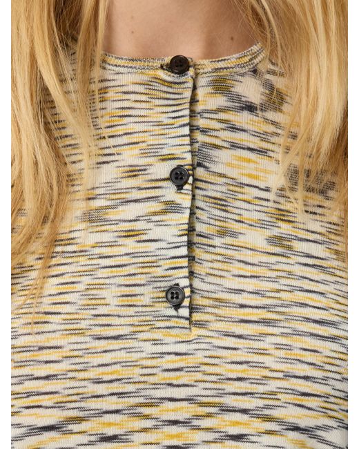 Missoni White Buttoned Vest With Flame Pattern