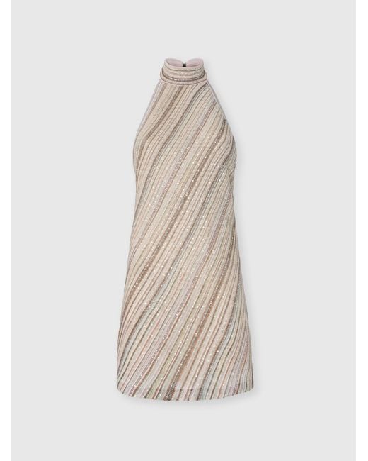 Missoni White Mini Dress With Open Back And Sequins