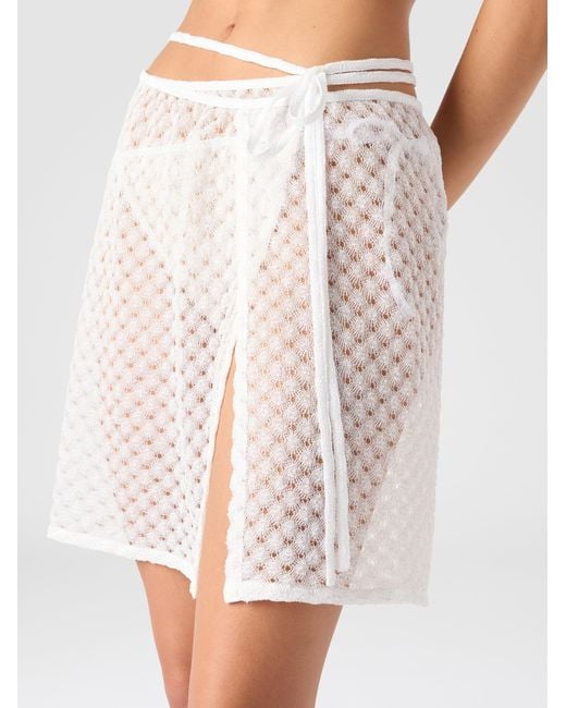 Missoni White Mini Pareo Skirt