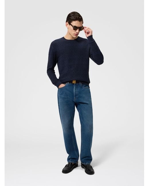 Pullover Girocollo di Missoni in Blue da Uomo