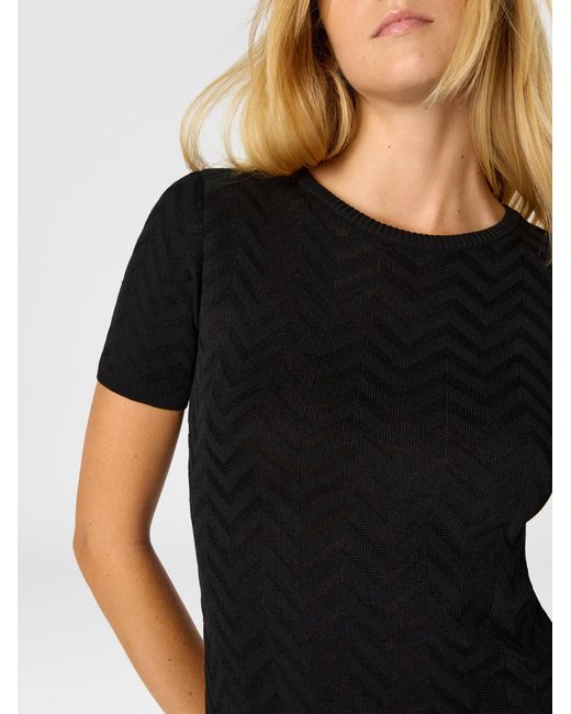 Missoni Black Chevron Cotton And Viscose Longuette Dress