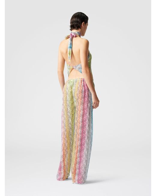 Missoni White Sleeveless Turtleneck Top