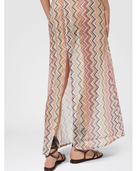 Missoni White Long Cover-Up With Thin Straps