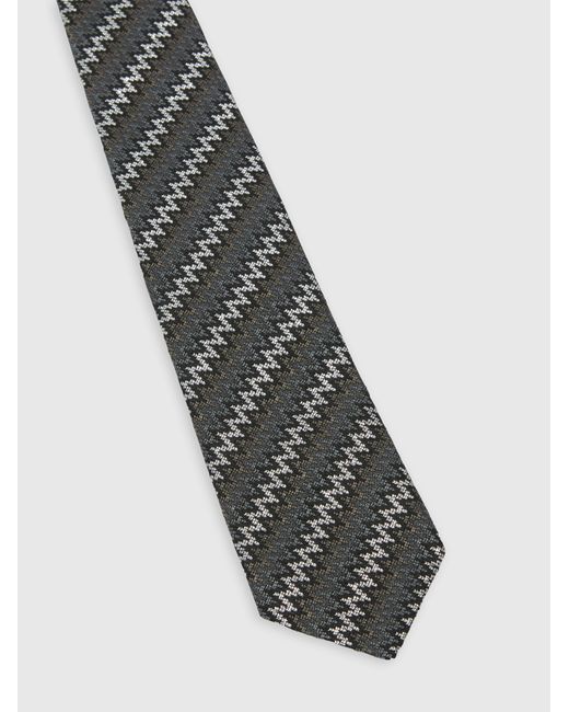 Missoni White Lamé Silk Tie for men