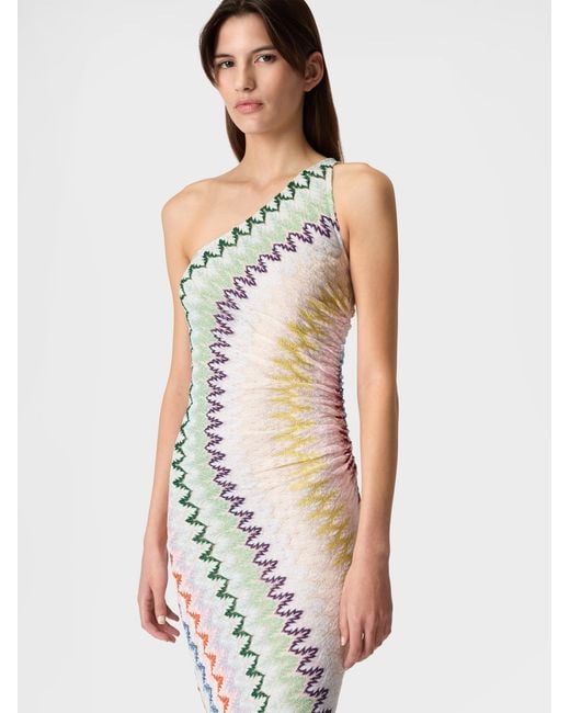 Missoni White One-Shoulder Long Dress