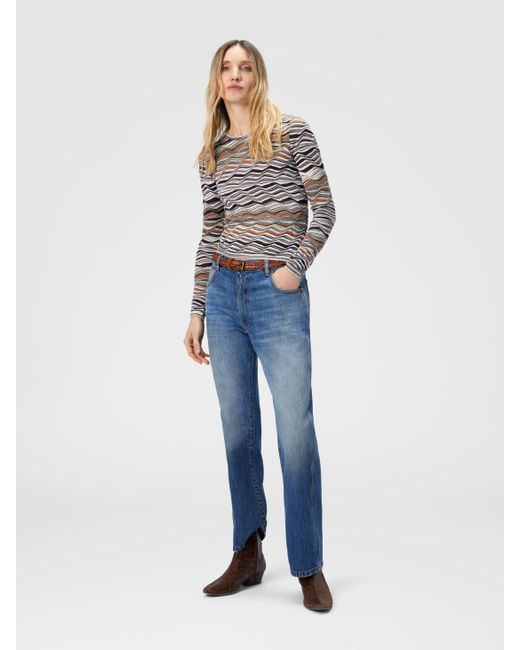 Missoni Blue Five-Pocket Mid-Rise Washed Denim Pants