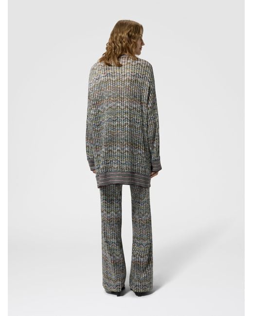Missoni Gray Oversized Viscose-Blend Cardigan With Sequins
