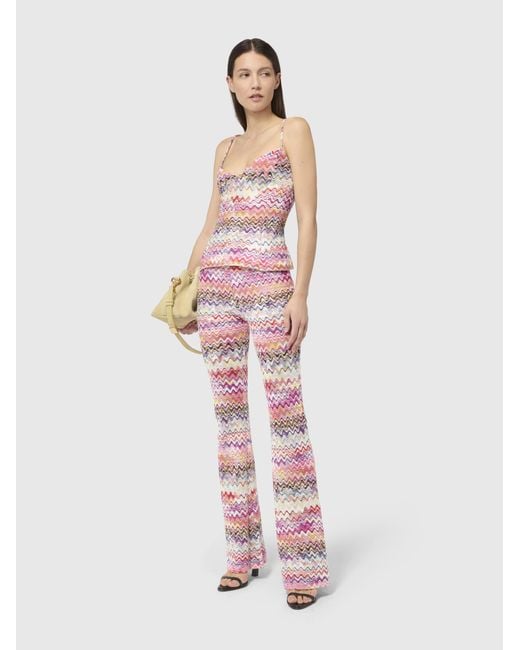 Missoni Pink Straight-Leg Trousers