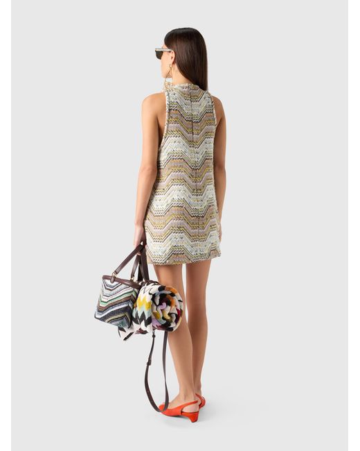 Missoni White Sleeveless Mini Dress