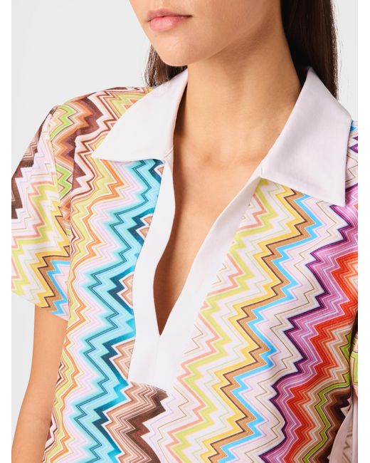 Missoni White Cropped Polo