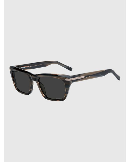 Missoni Black Seasonal Rectangular Acetate Sunglasses