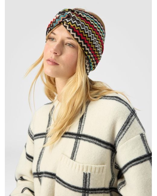 Missoni White Wool-Blend Headband With Central Twist