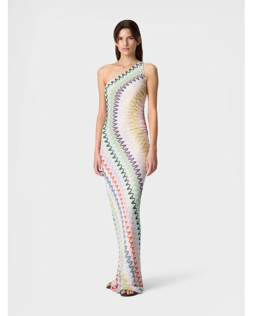 Missoni White One-Shoulder Long Dress