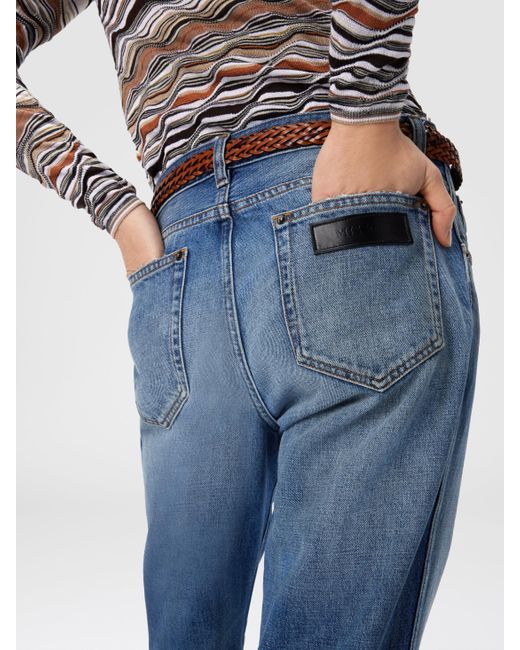 Missoni Blue Five-Pocket Mid-Rise Washed Denim Pants