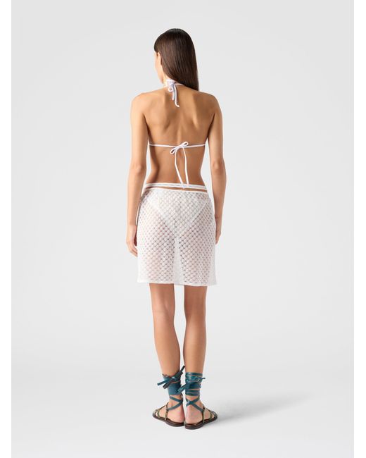 Missoni White Mini Pareo Skirt
