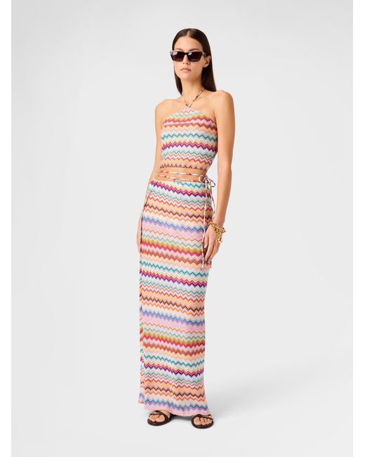 Missoni White Long Pareo Skirt