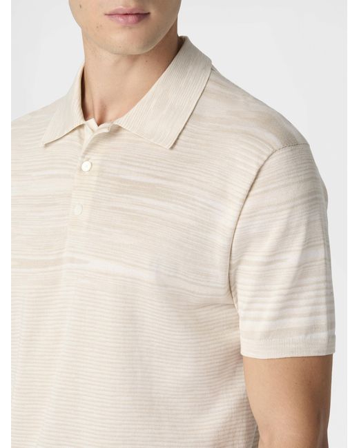 Missoni White Flamed Mercerized Cotton Polo Shirt for men