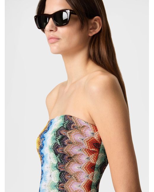 Missoni Blue Bustier Mini Dress