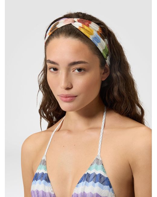 Missoni Blue Zig Zag Mesh Hairband