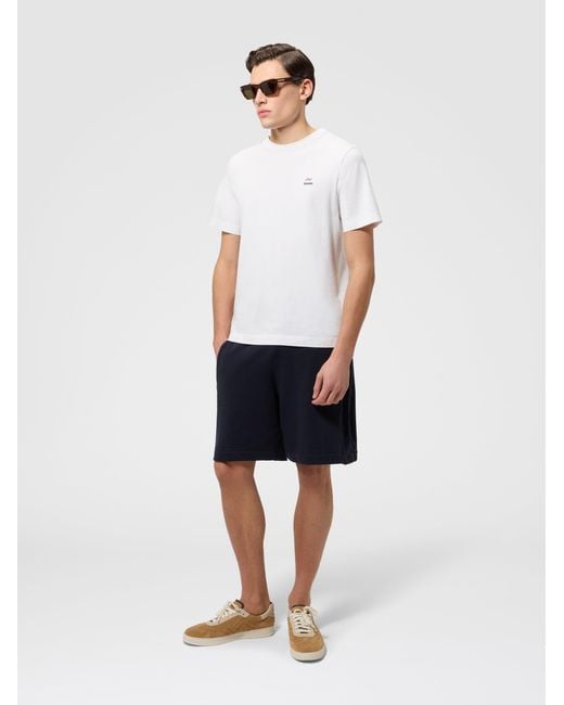 Missoni Blue Cotton Fleece Shorts With Knit Inserts for men