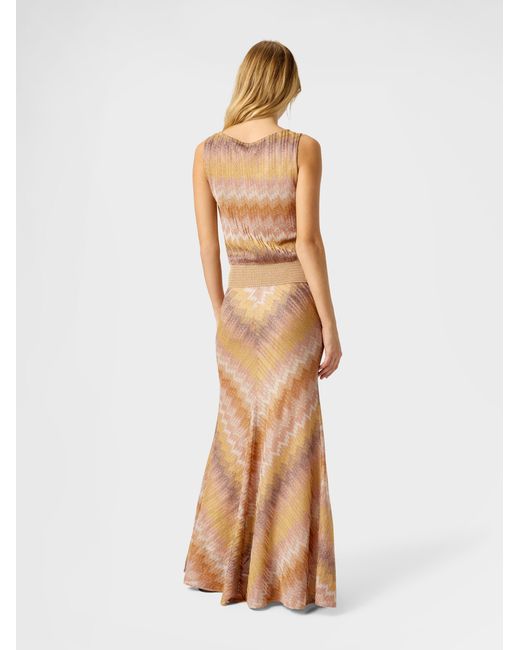 Missoni White Snake-Pattern Viscose Lamé Tank Top