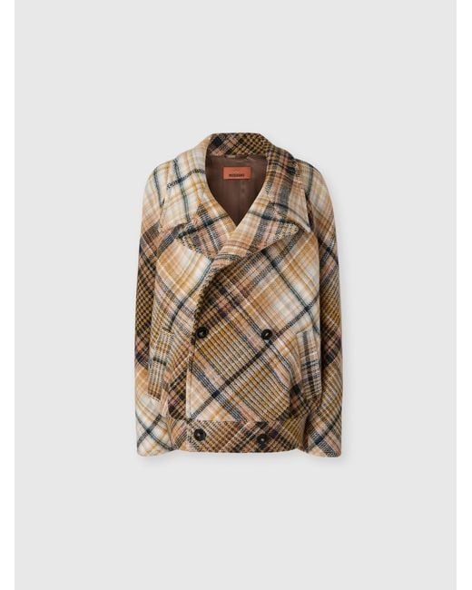 Missoni Natural Double-Breasted Raglan Jacket