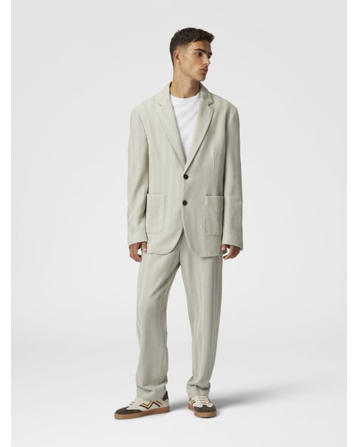 Missoni Zickzack-Blazer Aus Baumwolle Und Viskose, Herren, Größe in White für Herren