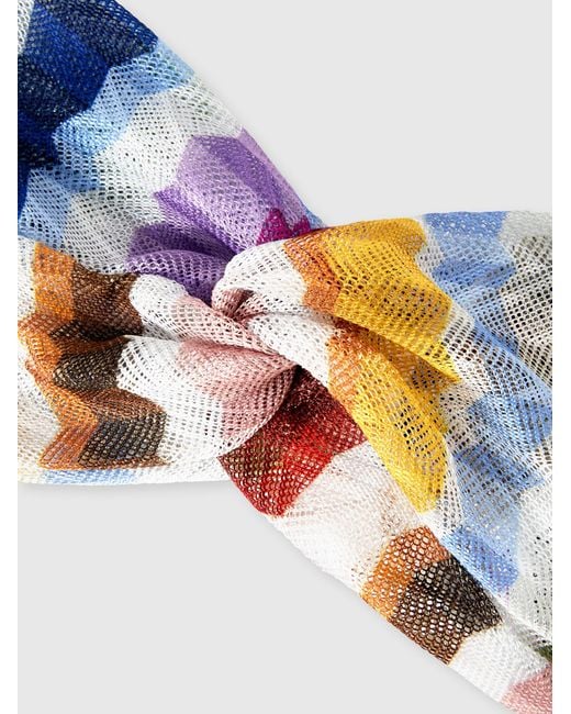 Missoni Blue Zig Zag Mesh Hairband