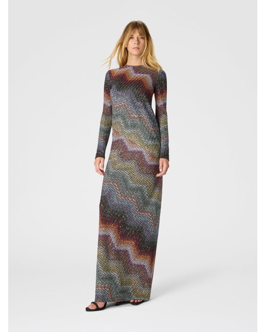 Missoni Gray Long-Sleeved Dress