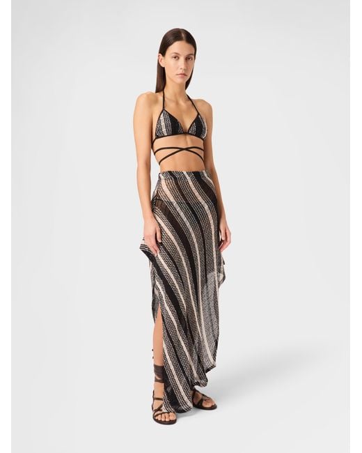 Missoni Multicolor Long Mesh Skirt With Sequin Application