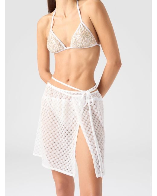 Missoni White Mini Pareo Skirt