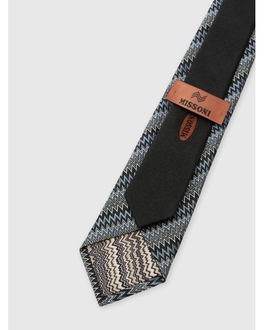 Missoni White 100% Silk Tie for men