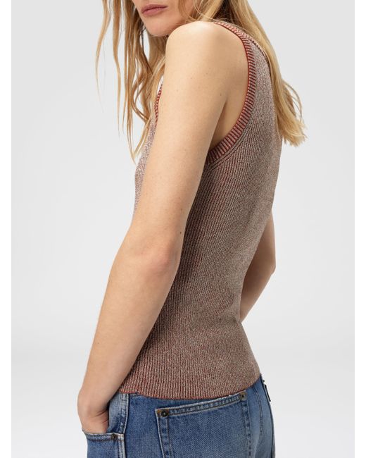 Débardeur En Viscose Mélangée Et Lamé, Femme, Taille Missoni en coloris White