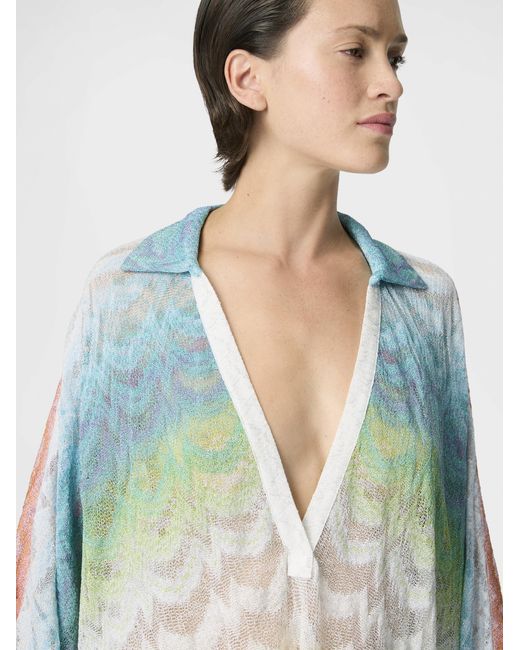 Missoni Blue Short Caftan Cover-Up