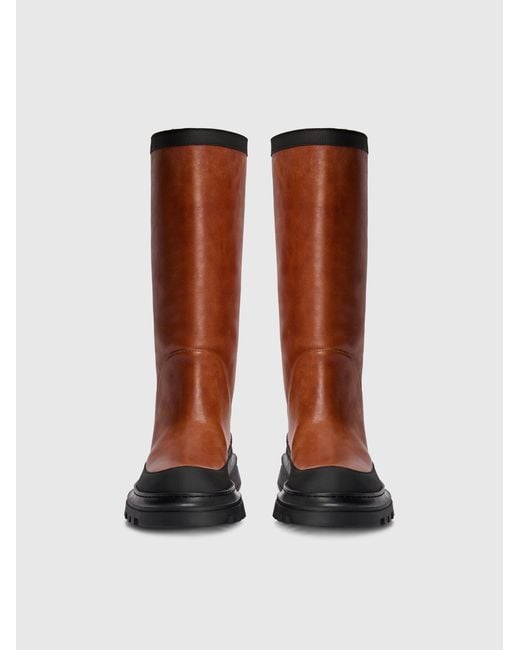Missoni Brown Leather Half-Calf Boots