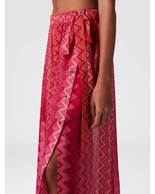 Gonna Copricostume Lunga di Missoni in Red