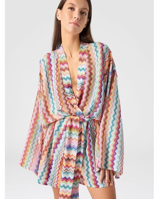 Missoni White Short Kimono Cover-Up
