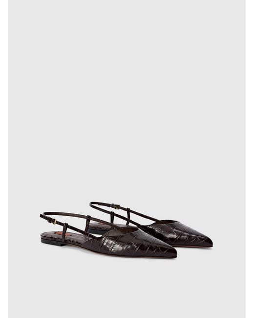 Missoni White Faux Croccodile Leather Patterned Clogs